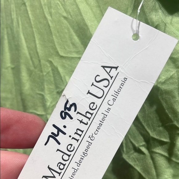 Vine Street Apparel Asymmetrical Green Tunic with Ruffles - Picture 8 of 16